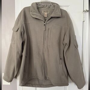 Duluth Trading Co Taupe Fleece Jacket Medium